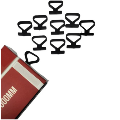 Plastic Mobile Packing Box Hook Hanger Pack Of 100 (Black )