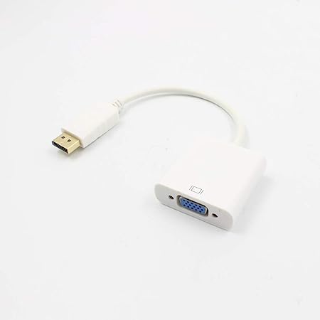DisplayPort (DP) Male to VGA Adapter Female , Gold-Plated Compatible with Computer, Desktop, Laptop, PC, Monitor, Projector