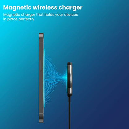 Portronics Freedom 15M Wireless USB Mobile Charger with Type-C Interface, Compatible with iPhone 12/13 Series