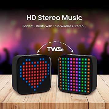 Portronics Pixel 8W Portable Bluetooth Speaker with 32 LED Displays Animation