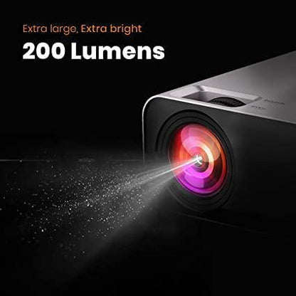 Portronics BEEM 200 Plus Multimedia LED Projector with WiFi 200 Lumens Android/iOS Mirroring with 4W Inbuilt Speakers