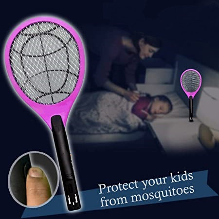Champion Rechargeable Electric Mosquito Racket Bat - Indoor & Outdoor Insect Killer (Multicolor)