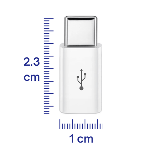 Champion USB Type C Adapter, Micro USB to USB C Adapter, Data Syncing and Charging Adapter (White)