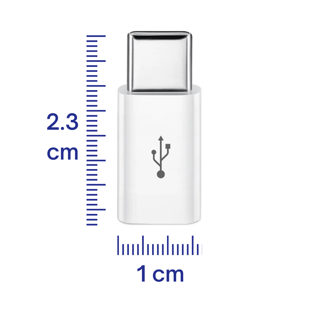 Champion USB Type C Adapter, Micro USB to USB C Adapter, Data Syncing and Charging Adapter (White)