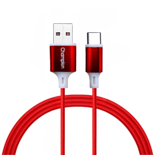 Data Cable Type-C Metal Braided 65W 1Mtr (Red)