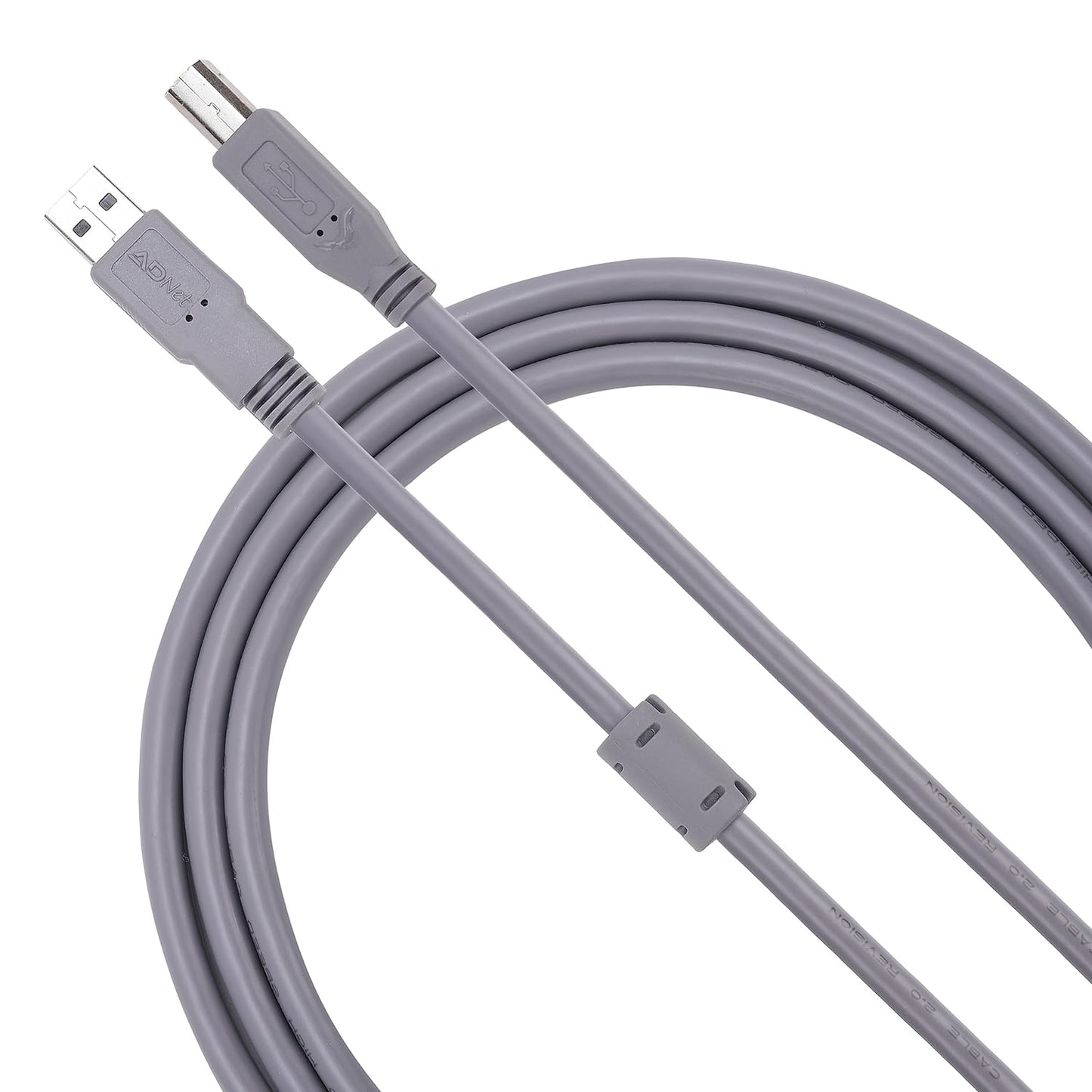 USB 2.0 Printer Cable, A Male to B Male High speed Cord 5 Meter (Grey)