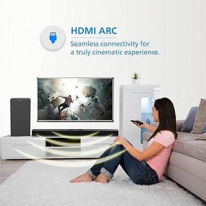 Philips TAB4218/94 2.1Ch Bluetooth Soundbar, 120W, Black