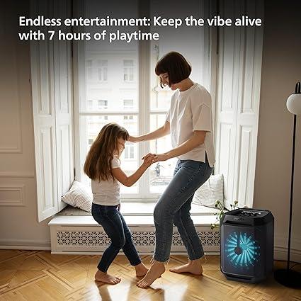 Philips TAX2208 Bluetooth Party Speaker, 30W, Black