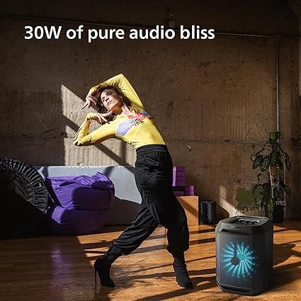 Philips TAX2208 Bluetooth Party Speaker, 30W, Black
