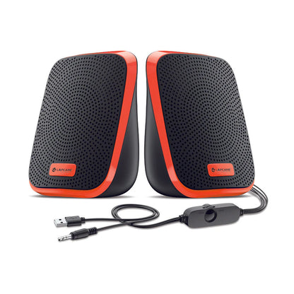 Immerse yourself in high-quality audio with Lapcare Twiny 2.0 Computer Speaker in Orange (LUS-204). These sleek and stylish speakers deliver powerful sound with rich bass, perfect for enhancing
