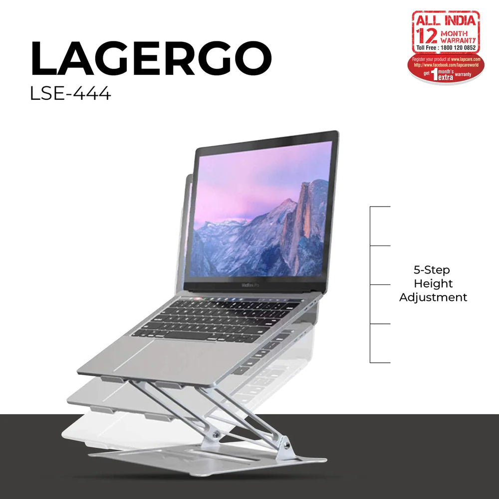 LAPERGO Foldable Aluminum Laptop Stand /Notebook Riser (LSE-444)