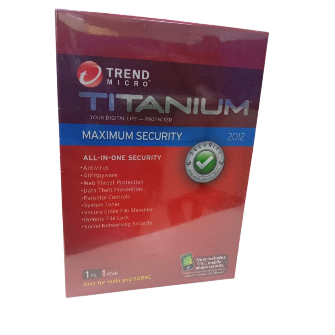 Trend Micro Titanium Maximum Security 2012 1Pc 1Year to secure your digital life