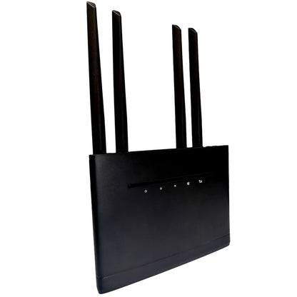Lapcare 4G Sim 4 antena Wifi Router W123 (Black)