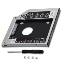 Laptop 2nd Hard Drive Caddy 9.5 mm CD DVD Drive Slot for SSD and HDD