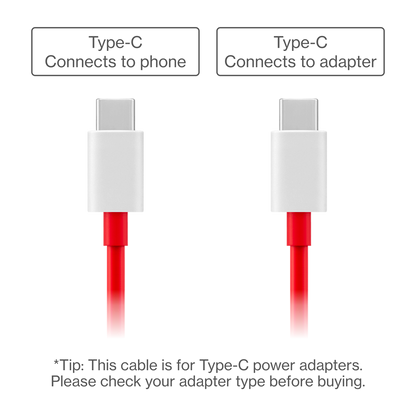 OnePlus SuperVooc Charge Original Type-C to Type-C Cable C203A 100 cm (Red)