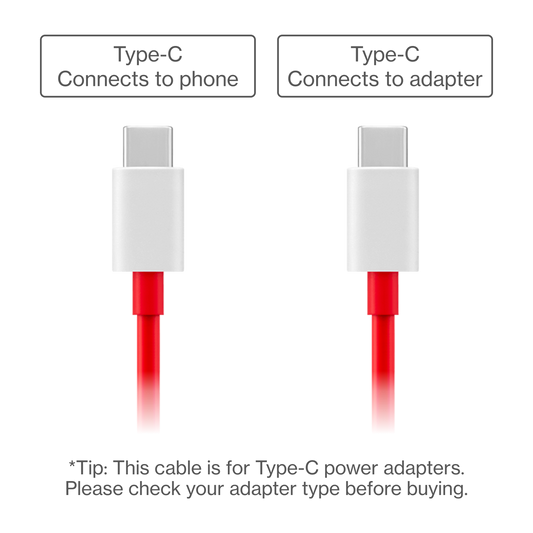 OnePlus SuperVooc Charge Original Type-C to Type-C Cable C203A 100 cm (Red)