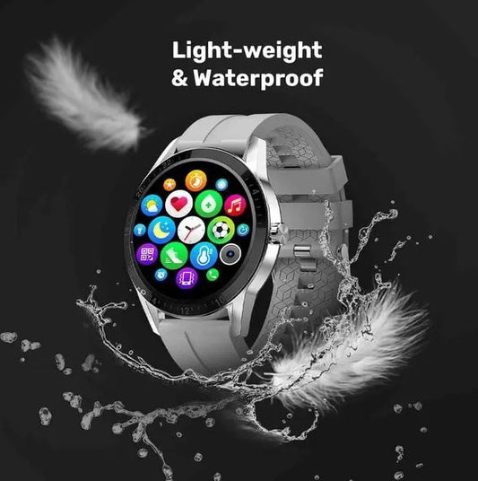 Fire-Boltt Talk BSW004 Smart Watch with Bluetooth calling and Full Touch Round Display Grey