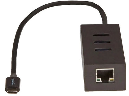 Type-C to 3 Port USB 3.0 Hub with Ethernet Adapter (Black)