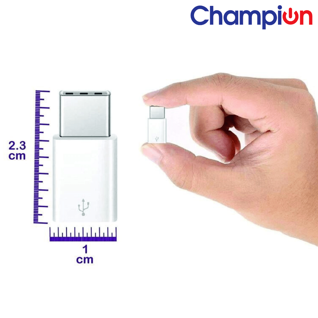CHAMPION Set of 3 USB Type C Adapter Micro USB to Type C Adapter