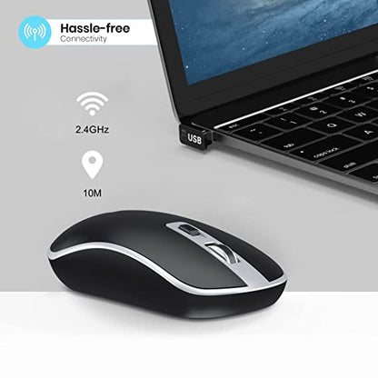 Portronics Toad 14 Wireless Optical Mouse 2.4GHz with USB Nano Dongle, Optical Orientation, Adjustable DPI