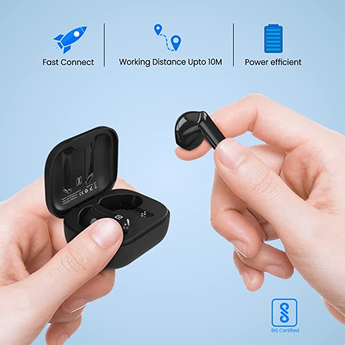 Portronics Harmonics Twins 11 Smart TWS Bluetooth 5.1 Earbuds with Long Playtime & Type C Charging