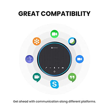 Portronics Talk One Noise Cancellation Conference Speaker with 5M Microphone Coverage 360Ã‚Â° Voice