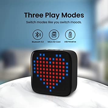 Portronics Pixel 8W Portable Bluetooth Speaker with 32 LED Displays Animation