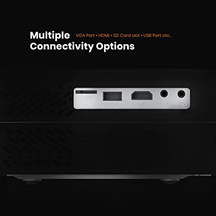 Portronics BEEM 200 Plus Multimedia LED Projector with WiFi 200 Lumens Android/iOS Mirroring with 4W Inbuilt Speakers