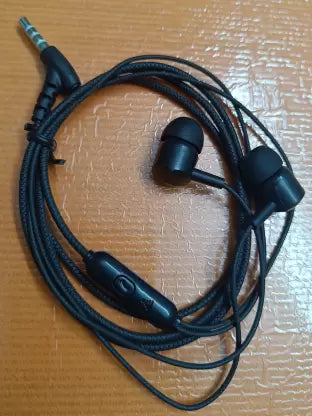 Jack Wired Earphones with Mic Wired Headset (Black)