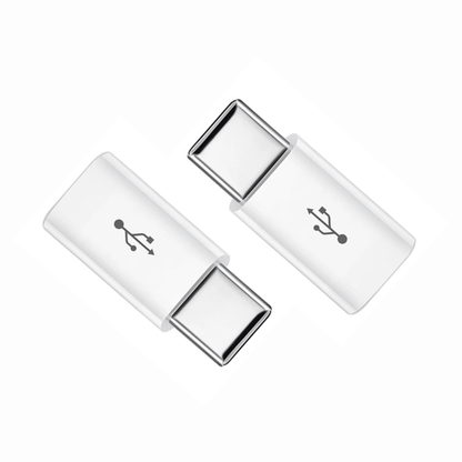 Champion USB Type C Adapter, Micro USB to USB C Adapter, Data Syncing and Charging Adapter (White)