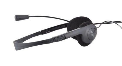Wired Multimedia Headphones AD-301 with Mic On-Ear, Black