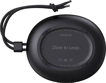 Realme 5W Cobble Bluetooth Speaker with IPX5 Water Resistant, Bass Booster Driver, Metal Black, RMA2002