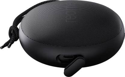 Realme 5W Cobble Bluetooth Speaker with IPX5 Water Resistant, Bass Booster Driver, Metal Black, RMA2002