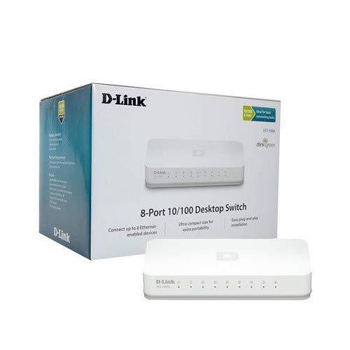 D-LINK DES-1008C 8-Port 10/100 Desktop Switch (White)