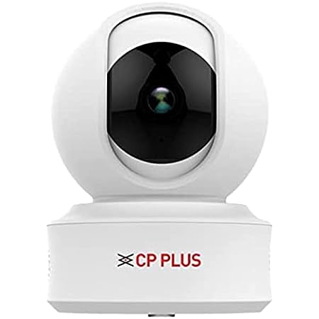 CP PLUS E25A Full HD Wi-Fi PT Camera with 360 degree View, 2-Way Talk & Night Vision Security Camera (White)