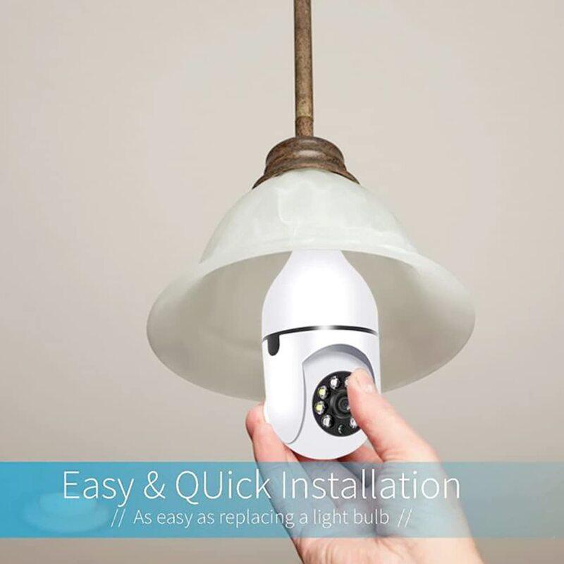 Wifi Camera | 3MP Indoor Bulb Camera Indoor 360Ã‚Â° Smart Home Security Camera | Light Vision 24x7 Continuous Recording with Motion Sensor