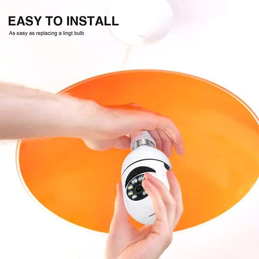 Wifi Camera | 3MP Indoor Bulb Camera Indoor 360° Smart Home Security Camera | Light Vision 24x7 Continuous Recording with Motion Sensor