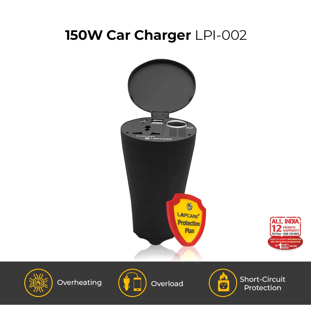 Lapcare 150W PORTABLE POWER INVERTER