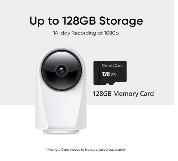realme 360 Deg 1080p Full HD WiFi Smart Security Camera (White)