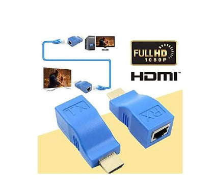 HDMI to RJ45 Network Cable Extender Converter Repeater Over Cat 5E/6 1080p up to 30M for HDTV, PS4