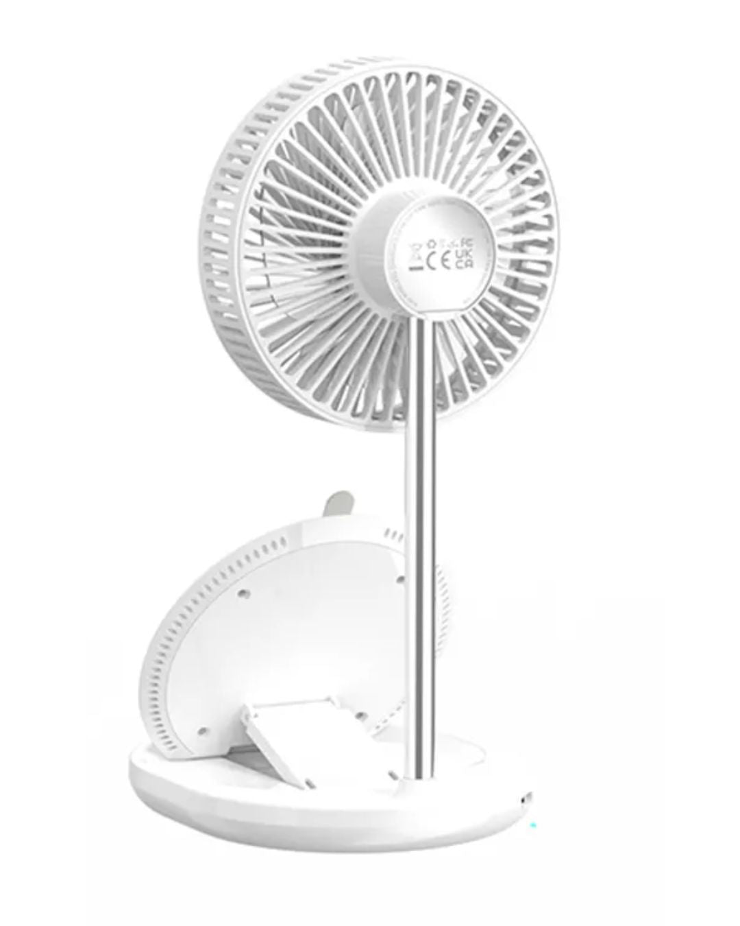 USB Mini Fans 2 in 1 Table Phone Stand With Fast Wireless Charger