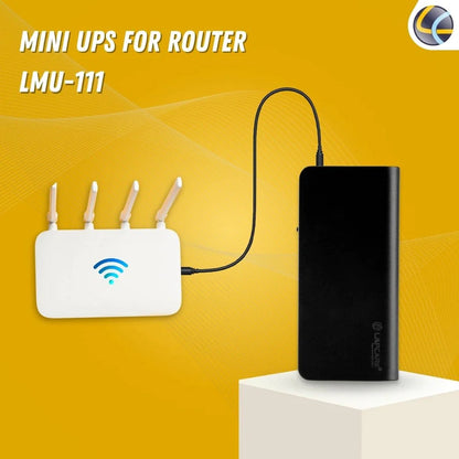 LAPCARE Mini UPS for 12V WiFi Router Broadband Modem | Backup Upto 4 Hours | Current Surge & Deep Discharge Protection