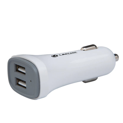 Lapcare Car Charger 15W with 2 USB Ports- White(LCC-111)