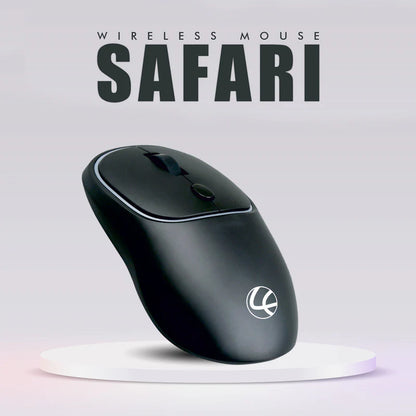 LAPCARE Safari 009 Type-C & USB Wireless Mouse | 10M Wireless Range | 2.4GHz/1600 DPI | Ambidextrous Design | Compatible With PC/Mac/Laptop (Black)