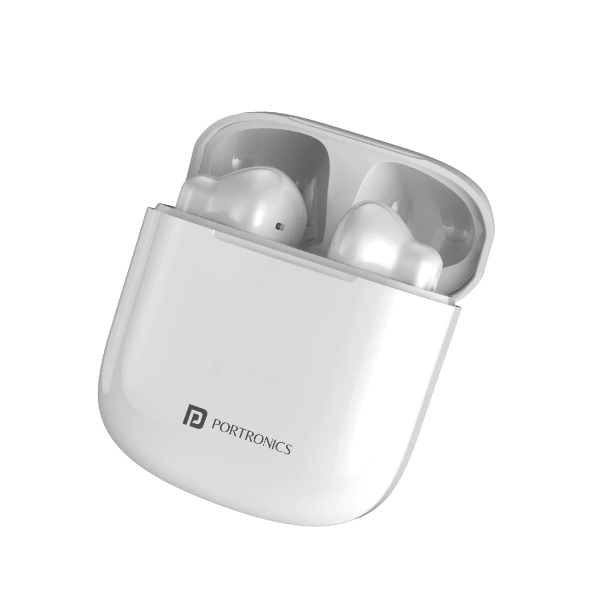 Portronics Harmonics Twins 25 TWS Earbuds with ENC, Bluetooth 5.1, 27Hrs Playtime, Type C Charging, Dual Mic(White)