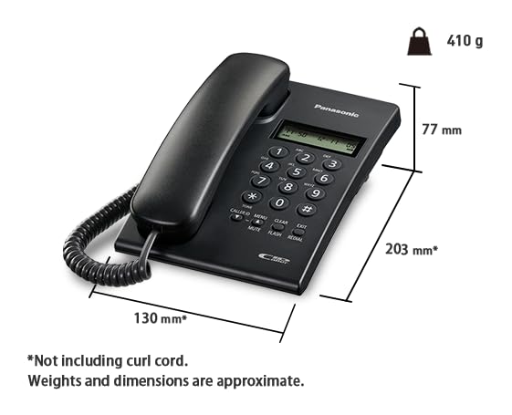 Panasonic KX-TSC60SXB Corded Landline Phone with Caller ID