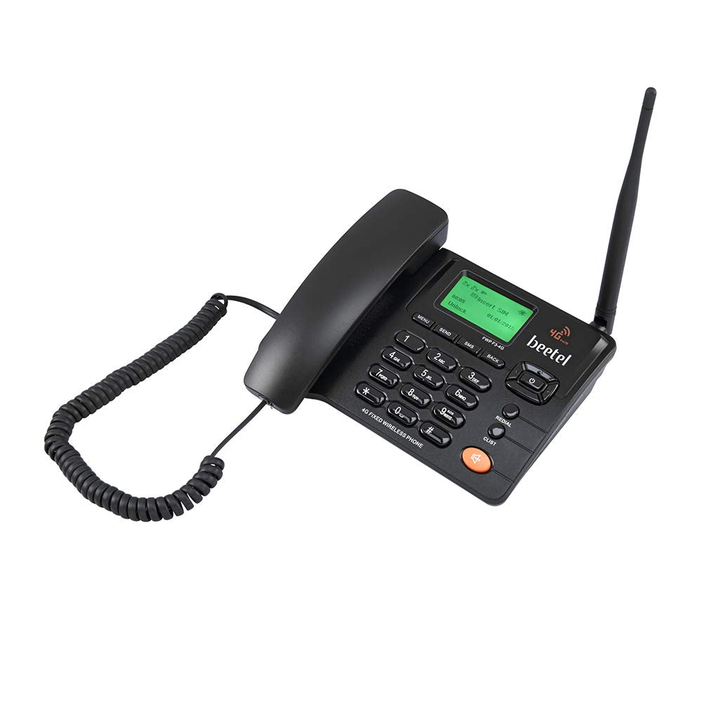 Beetel F3-4G Fixed Wireless Phone with Hotspot, 4G VoLTE Support, LED Backlight, 2-Way Digital Speaker, and Multi-Band Connectivity (Black)
