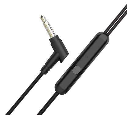boAt BassHeads 162 with HD Sound, in-line mic, Dual Tone Secure Braided Cable & 3.5mm Angled Jack Wired Earphones (Black)
