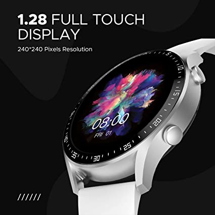 Fire-Boltt Talk BSW004 Smart Watch with Bluetooth calling and Full Touch Round Display Grey