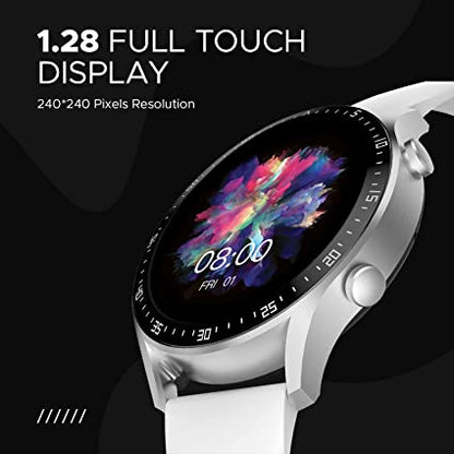 Fire-Boltt Talk BSW004 Smart Watch with Bluetooth calling and Full Touch Round Display Grey